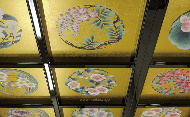 格天井 花丸柄（アルミ板） | 用途・製品から探す | 堀金箔粉（HORIKIN）